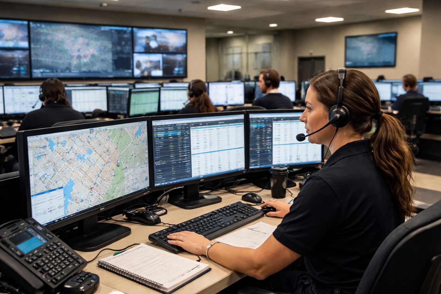 Live dispatch control room